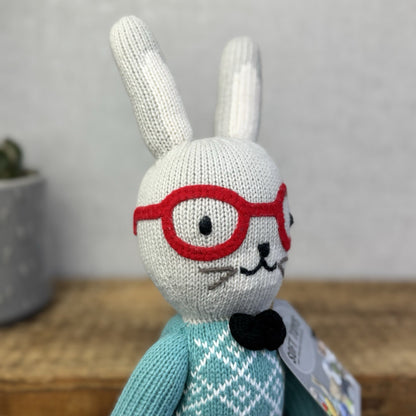 Cuddle + Kind Benedict The Bunny - Baby Cotton Yarn Knitted Wild Animal 13"