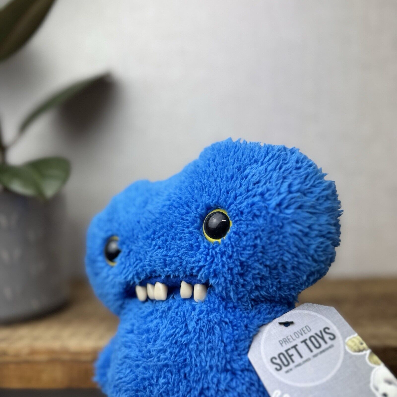 Fuggler Gaptooth McGoo - Blue Snuggler Edition - Soft Blue Funny Ugly Monster 