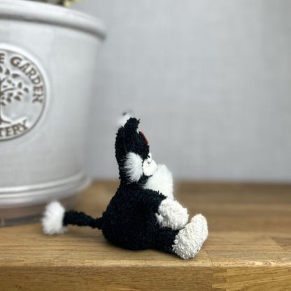 Jellycat Scat Cat Black Vintage Soft Toy Comforter Baby Kitten Black Plush 5"