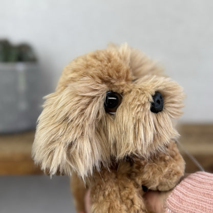 Keel Toys Wheaten Terrier Soft Toy - Big Eyed Fluffy  Dog Soft Toy Pulush 8"