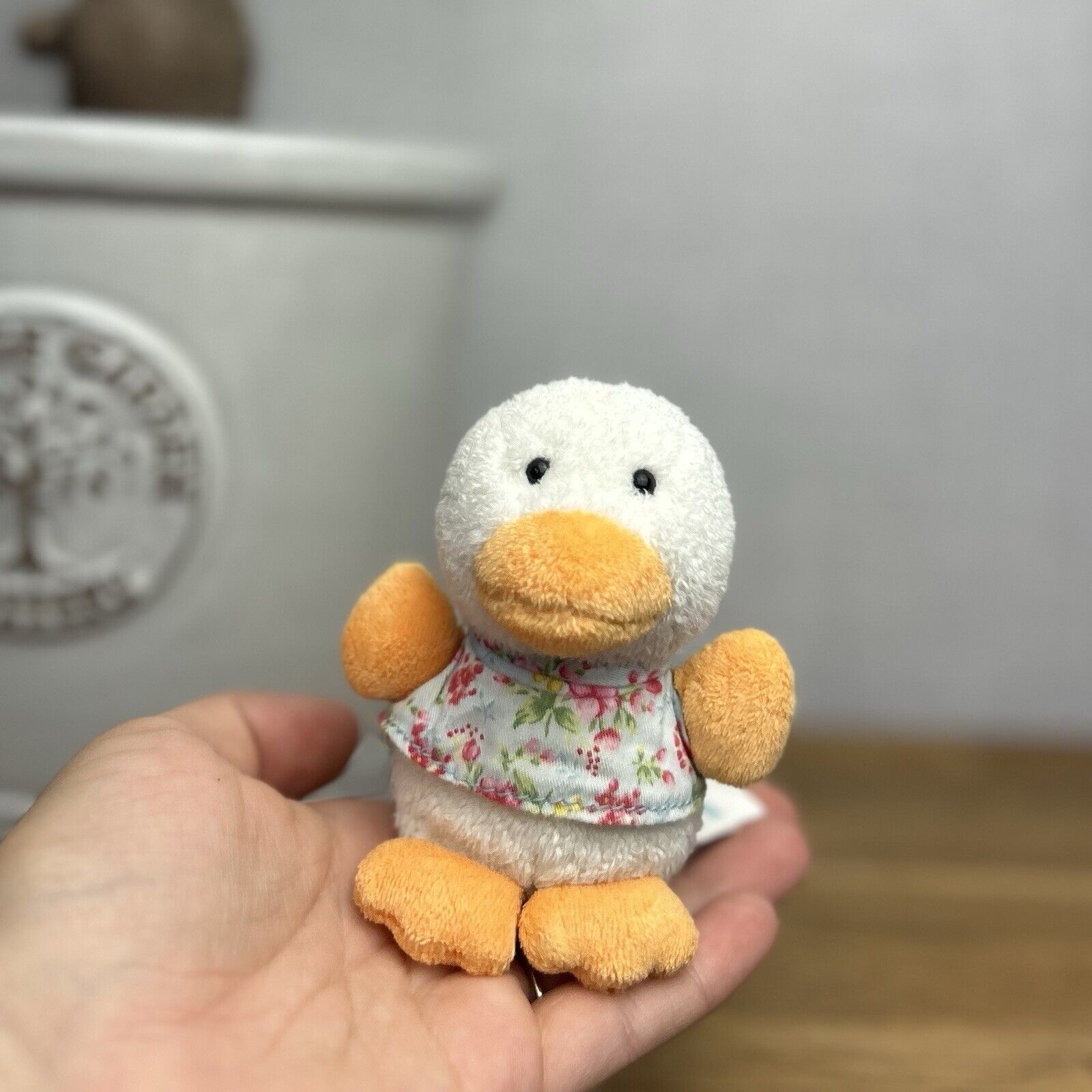 Jellycat Spring Sweetie Chick - Tiny Chick In Floral Top - Tiny Duck 4”