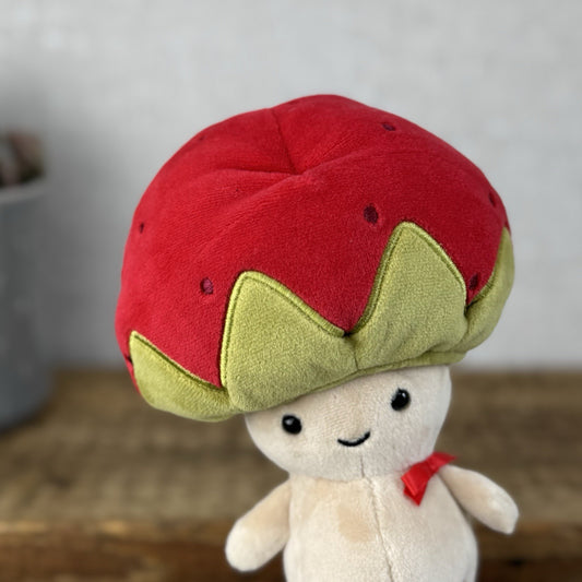 Jellycat Straw-beret Sallie - Small Strawberry Plush Retired New With Tags 8”