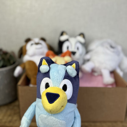 Cbeebies Bluey Tv Character Plush Bundle - Bluey, Bingo, Winston, Muffin, Lila