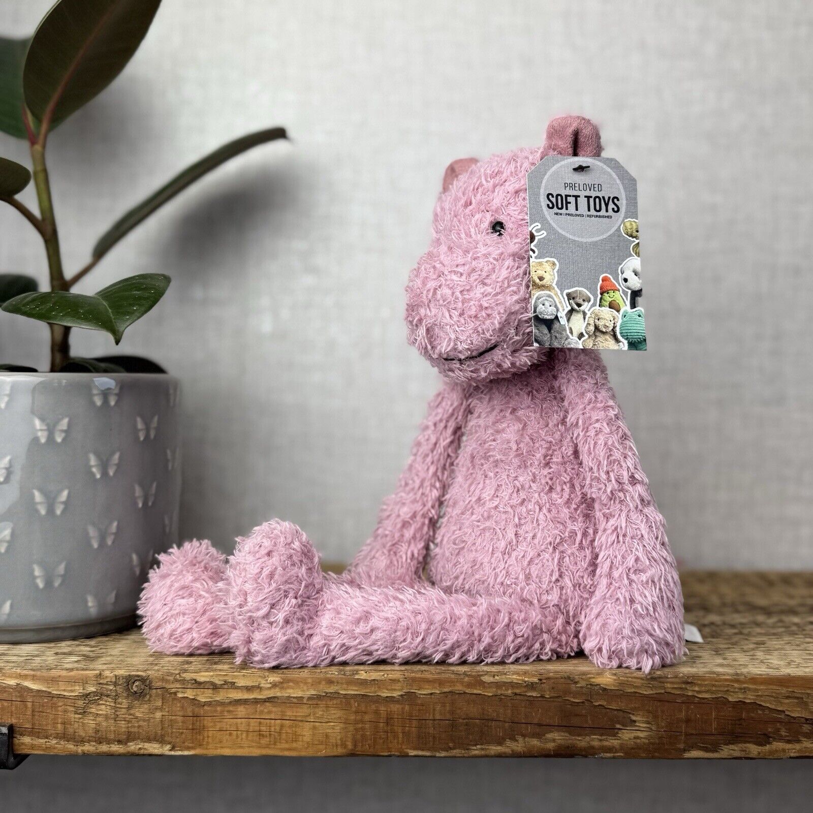 Jellycat Wild Thing Hippo - Lilac Purple Hippo Soft Toy Teddy - Fluffy Hippo 15”