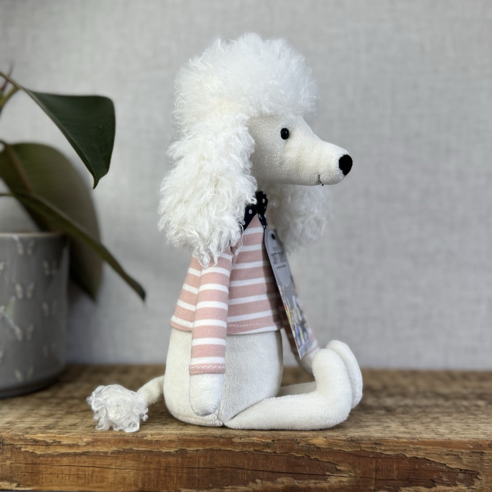Jellycat Beatnik Buddy Poodle - White Puppy Dog In Jumper Scandi Cute Plush 12”