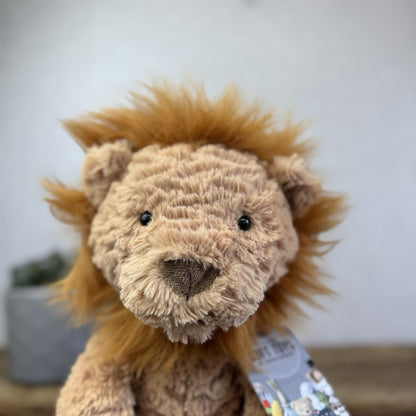 Jellycat Large Fuddlewuddle Lion - Large Sitting Lion Beanie Retired 12"