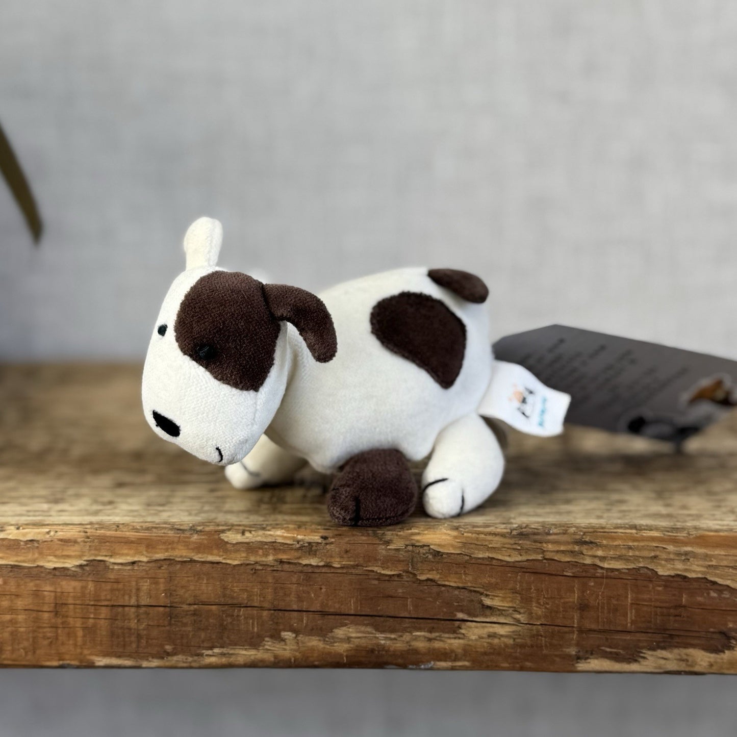 Jellycat Pocket Dog - Vintage Retired Tiny Suede Dog Puppy Mini Plush 4"