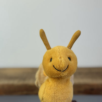 Jellycat Sandy Snail - Retired Small Yellow Snail Soft Toy Beanie Rare 6"