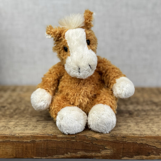 Clemens Spieltiere Pony Beanie Soft Toy Rare - Ginger Pony Beanbag Plush 6”