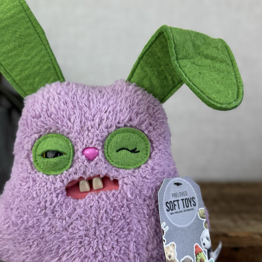Fuggler Funny Ugly Monster Rabid Rabbit Purple Winking Bunny Limited Edition
