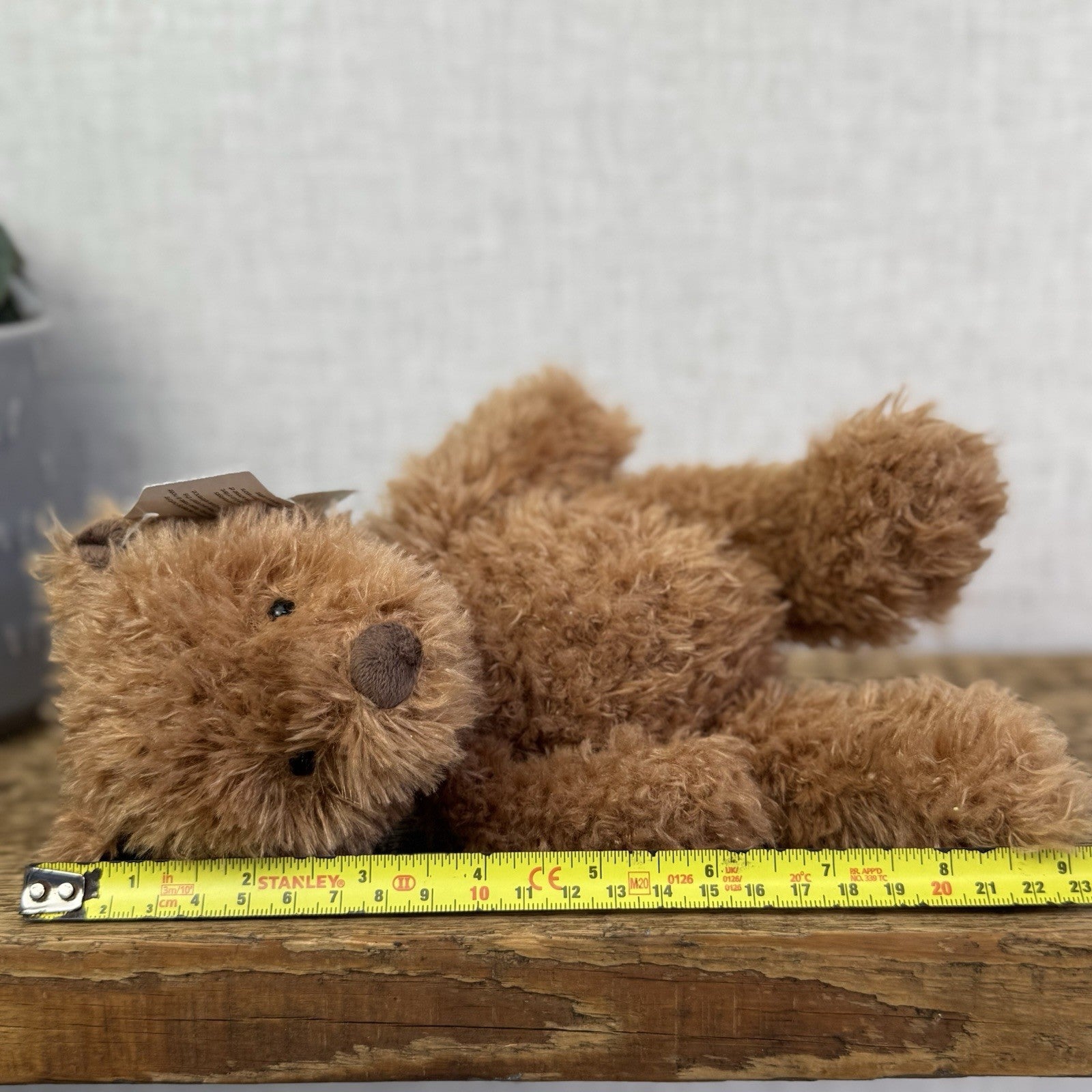Jellycat Medium Cinnamon Bear - Brown Fuzzy Bear Beanie Retired Rare With Tags