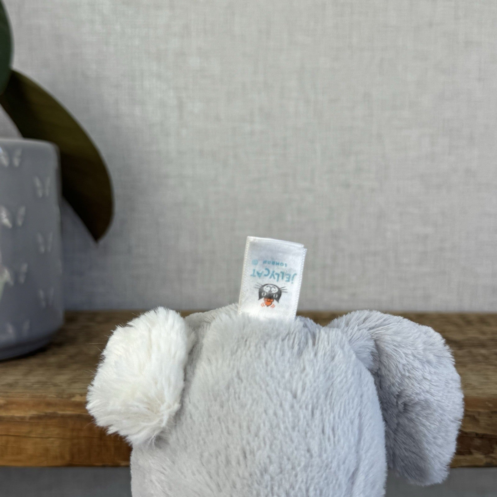 Jellycat Small Silver Blossom Bloom - Silver Bunny Floral Ears & Feet Small 8”