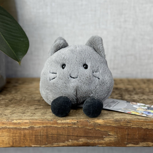 Jellycat Amuseabean Kitty - Small Grey Beanie Kitten Cat Soft Toy Retired 5”
