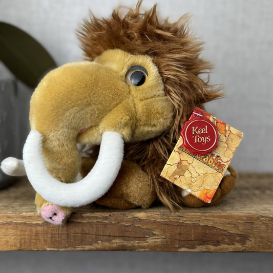 Keel Toys Xtinctables Wooly Mammoth Plush - Big Eyed Mammoth Plush With Tags 7”