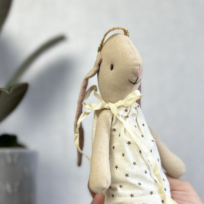 Maileg Mini Bunny Angel Gabriella 2016 - Beige Bunny White Angel Hard To Find