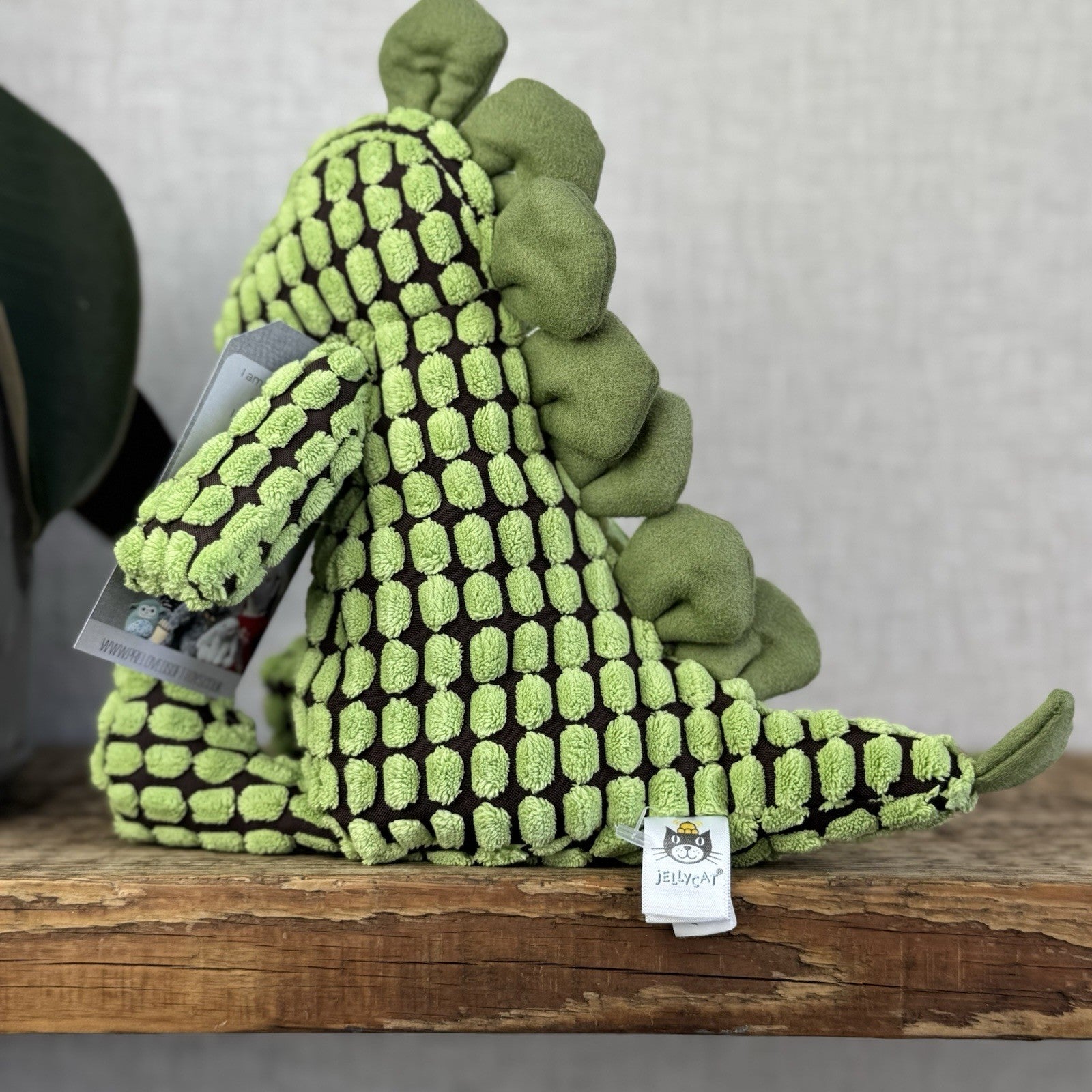 Jellycat Small Cordy Roy Dino - Small Green Corduroy Doppy Dino Beanie Plush 8"