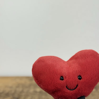 Jellycat Amuseable Red Heart Small Beanie Heart Soft Toy  - New With Tags