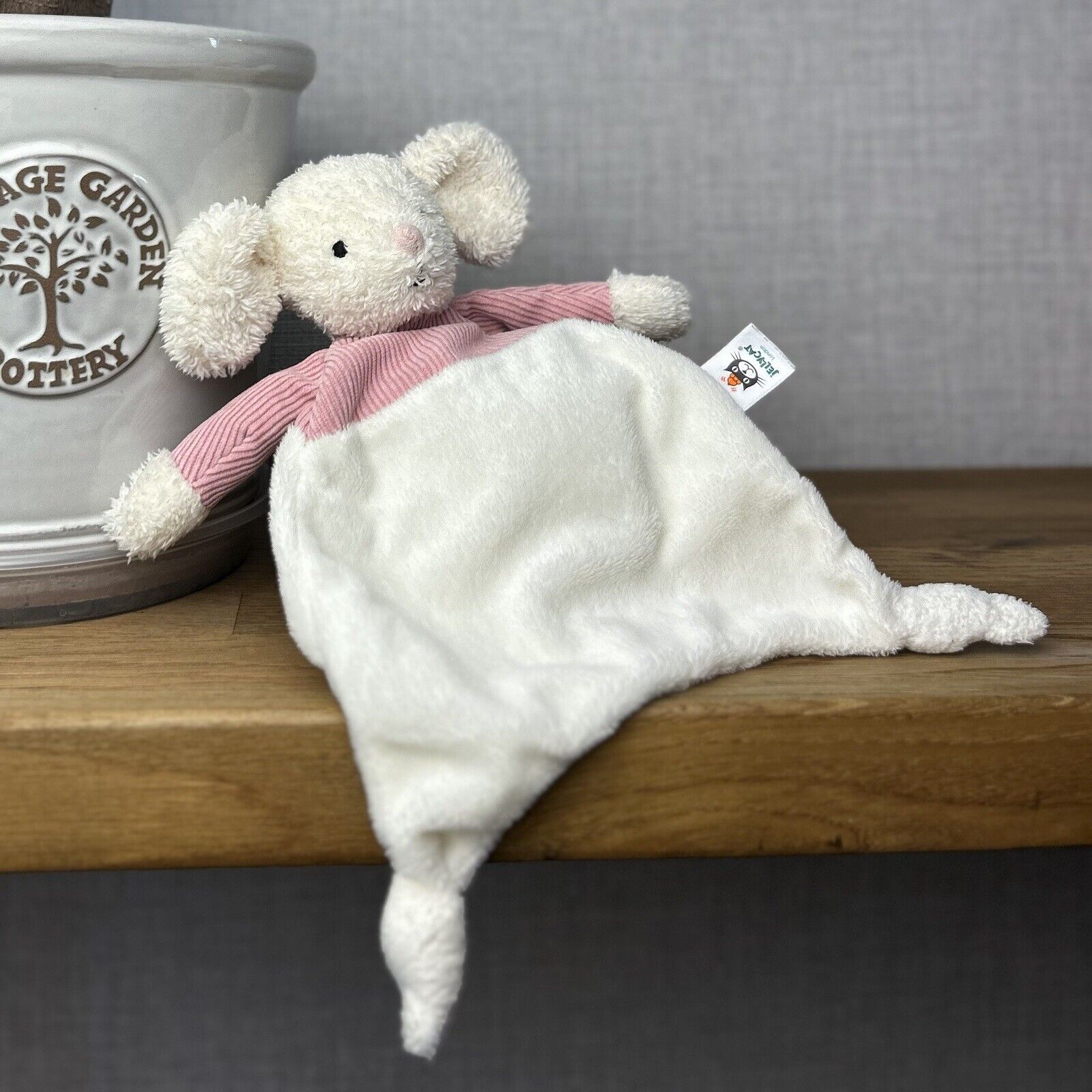 Jellycat Jumble Mouse Comforter - Pink Cream Soft Soother Toy Blankie - Soothe