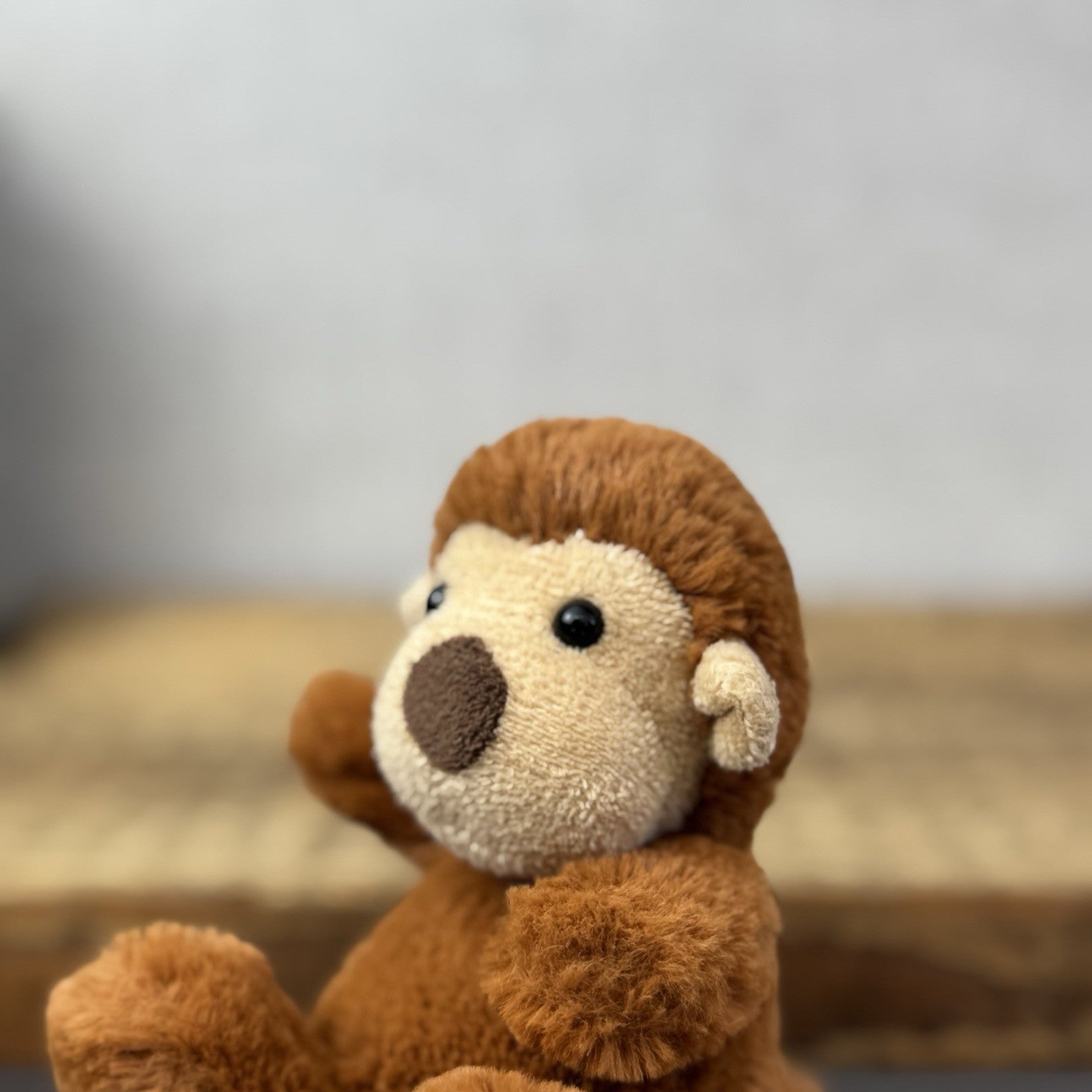 Jellycat Baby Poppet Monkey - Miniature Beanie Monkey Brown Soft Toy Rare 4”