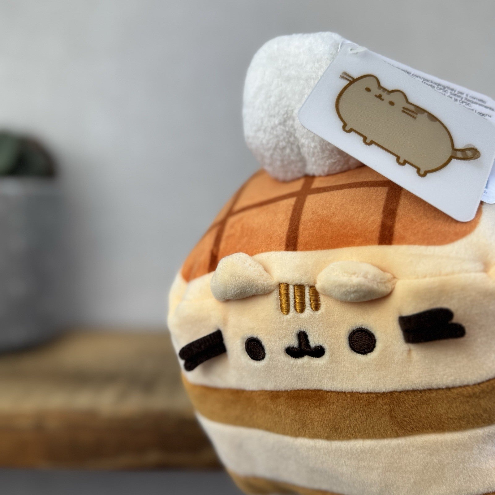 Gund Pusheen Cat - Waffle Squisheen Plush Toy New With Tags Waffle Plush Toy 8"