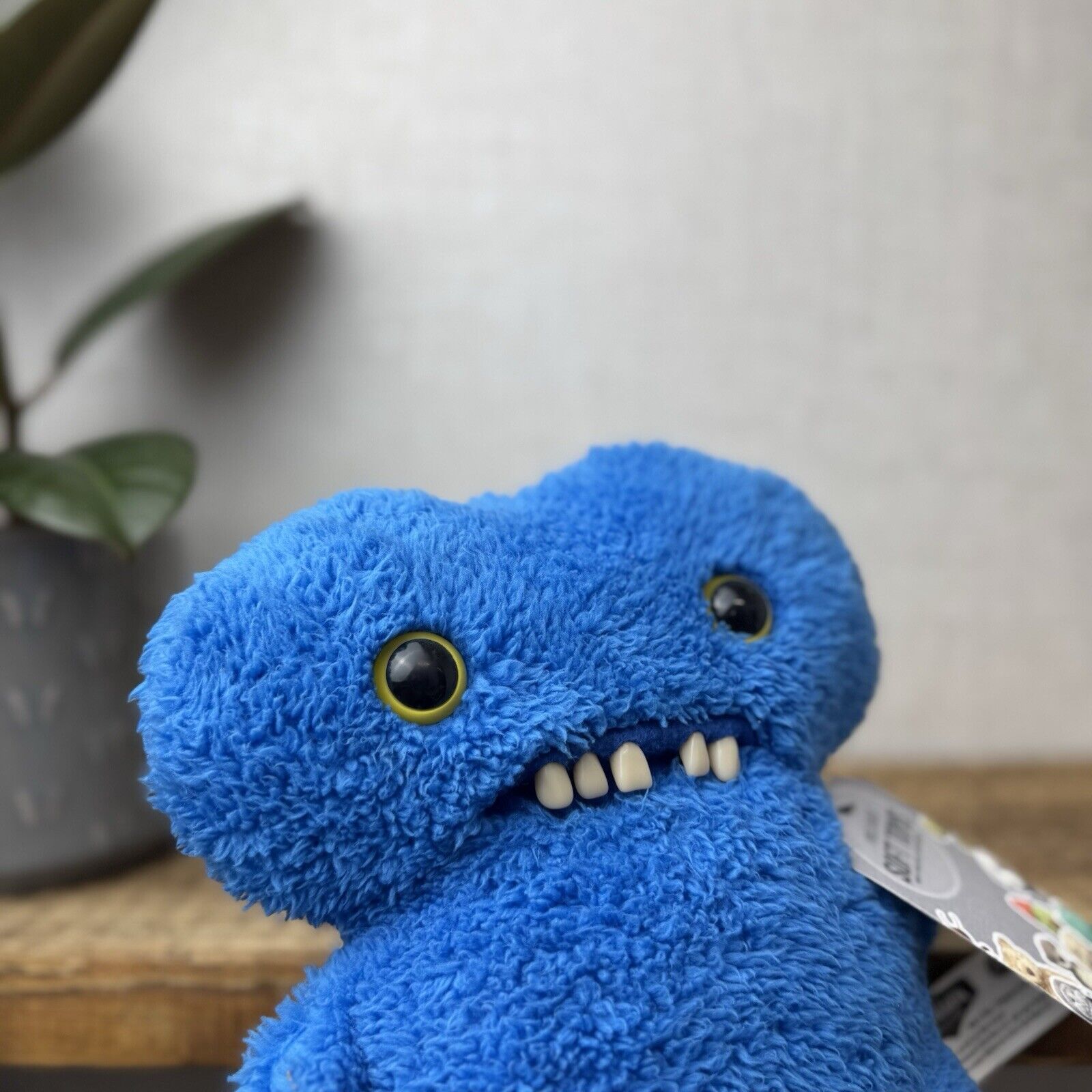 Fuggler Gaptooth McGoo - Blue Snuggler Edition - Soft Blue Funny Ugly Monster 
