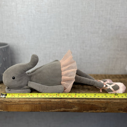 Jellycat Dancing Darcy Elephant - Medium Grey Elephant - Ballet Tutu Plush 12”
