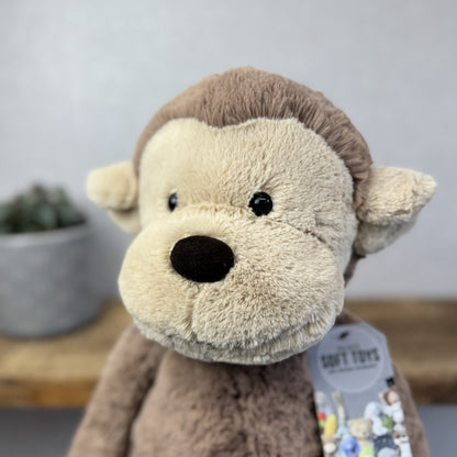 Jellycat Huge Bashful Monkey - Huge Monkey Beanie Plush Cuddle NWOT 22"