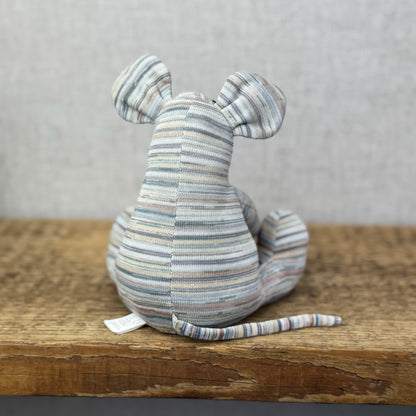 Muji X Jellycat Collaboration Mouse Stripe Retired - Recycled Yarn Soft Toy