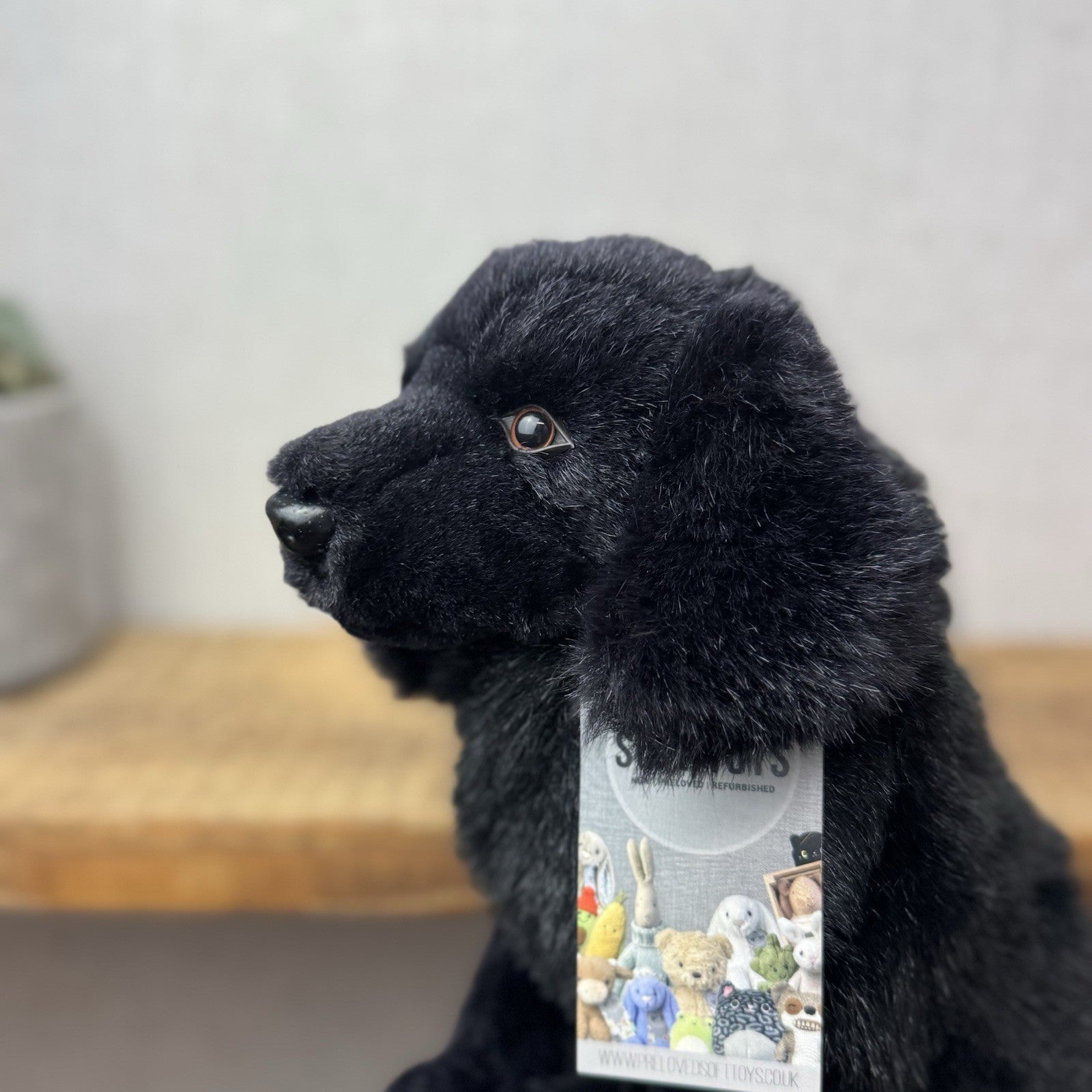 Ganz 1996 Newfoundland Dog Soft Toy - Vintage Rare Pristine Condition Black Dog