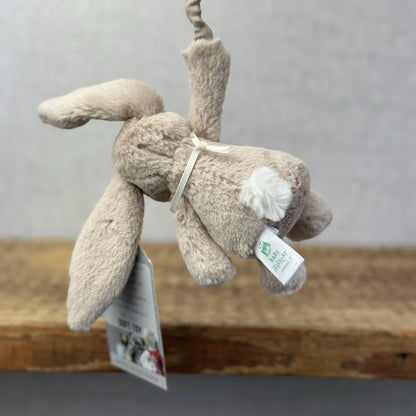 Jellycat Beige Bunny Musical Pull - Lullaby Mobile Baby Music NWOT