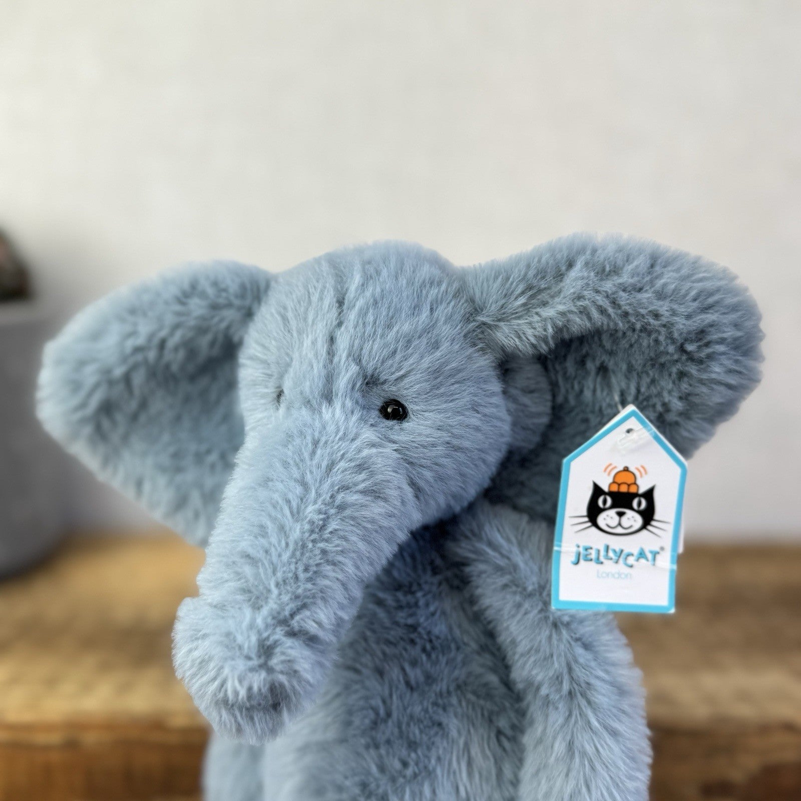 Jellycat Sweetie Elephant - Blue Fluffy Medium Elephant Soft Toy New With Tags