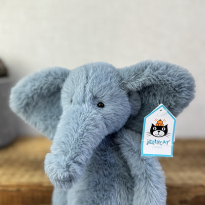 Jellycat Sweetie Elephant - Blue Fluffy Medium Elephant Soft Toy New With Tags