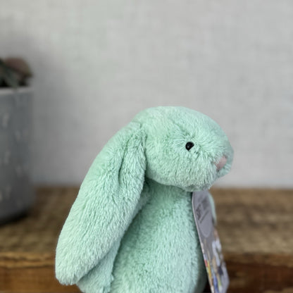 Jellycat Small Bashful Mint Bunny - Green Small Bashful Rabbit Rare, Retired 8"