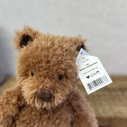 Jellycat Medium Cinnamon Bear - Brown Fuzzy Bear Beanie Retired Rare With Tags