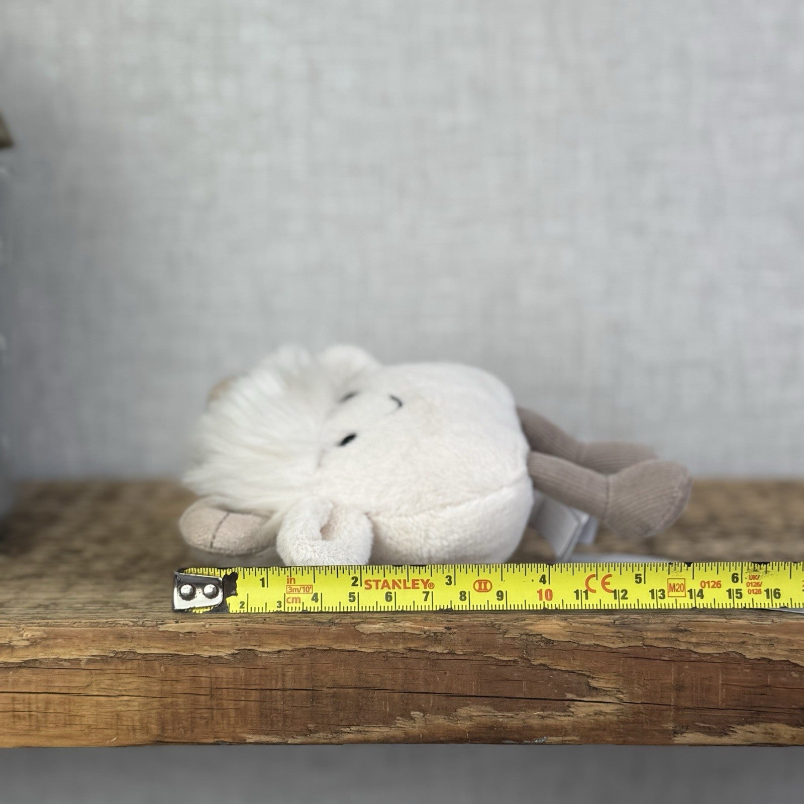 Jellycat Amuseabean Ram - Small Cream Beanie Goat Farm Animal Toy Retired 5”