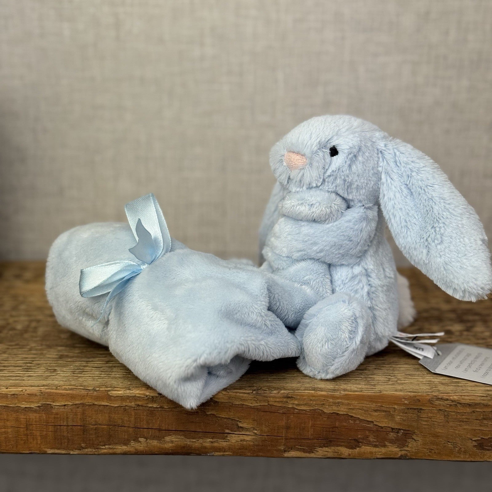 Jellycat Bashful Blue Bunny Soother - Baby Soother Blue Retired New Without Tags