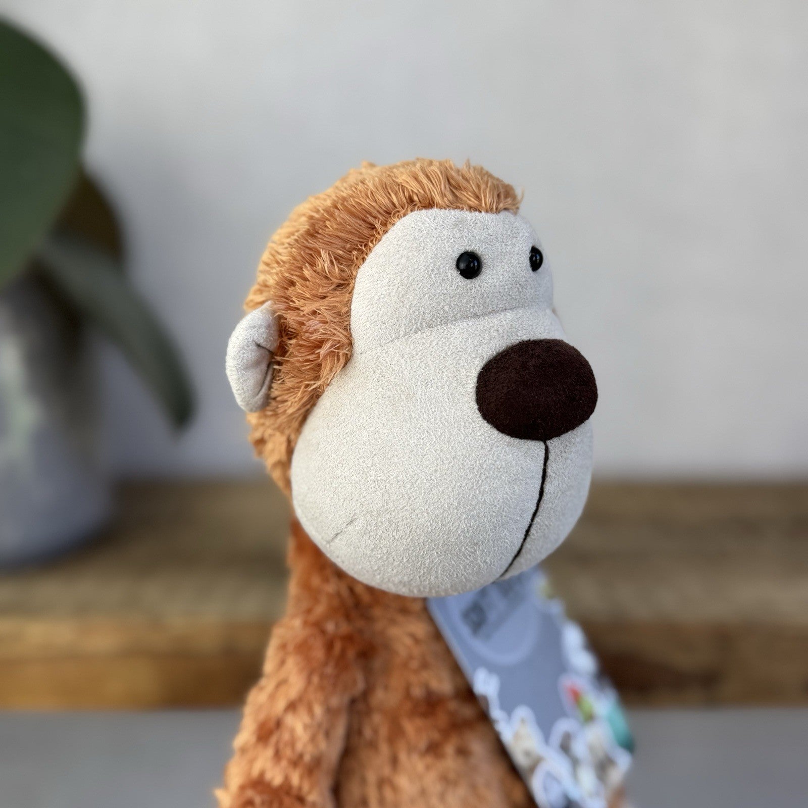Jellycat Doolally Monkey Chimp Vintage Fluffy Orange Monkey Beanie Plush