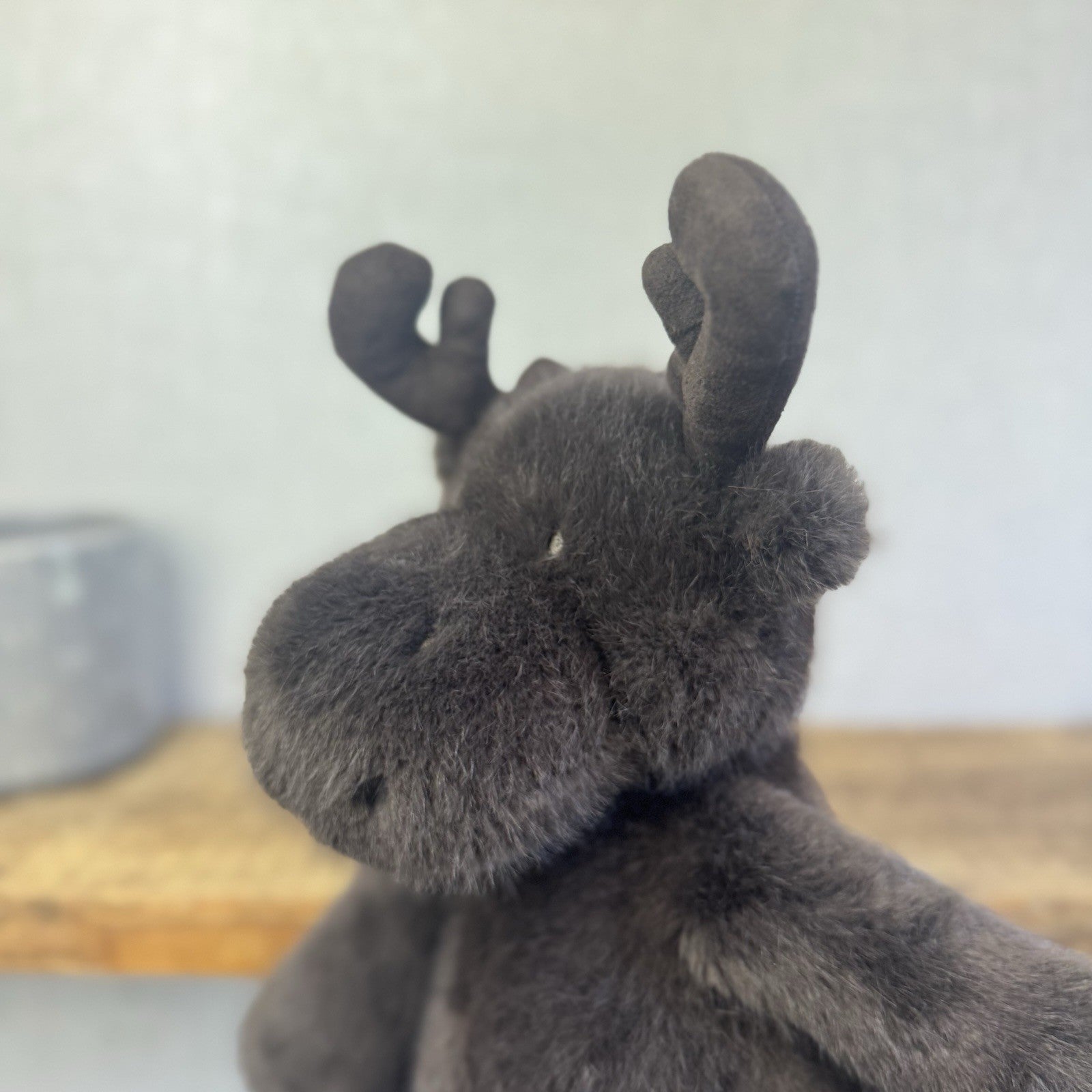 The Little White Company Large Beanie Reindeer/elk Fluffy Super Soft Rare 15”