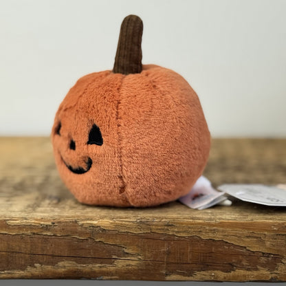 Jellycat OOky Pumpkin - Mini Halloween Pumpkin Plush Beanie NWOT 5"