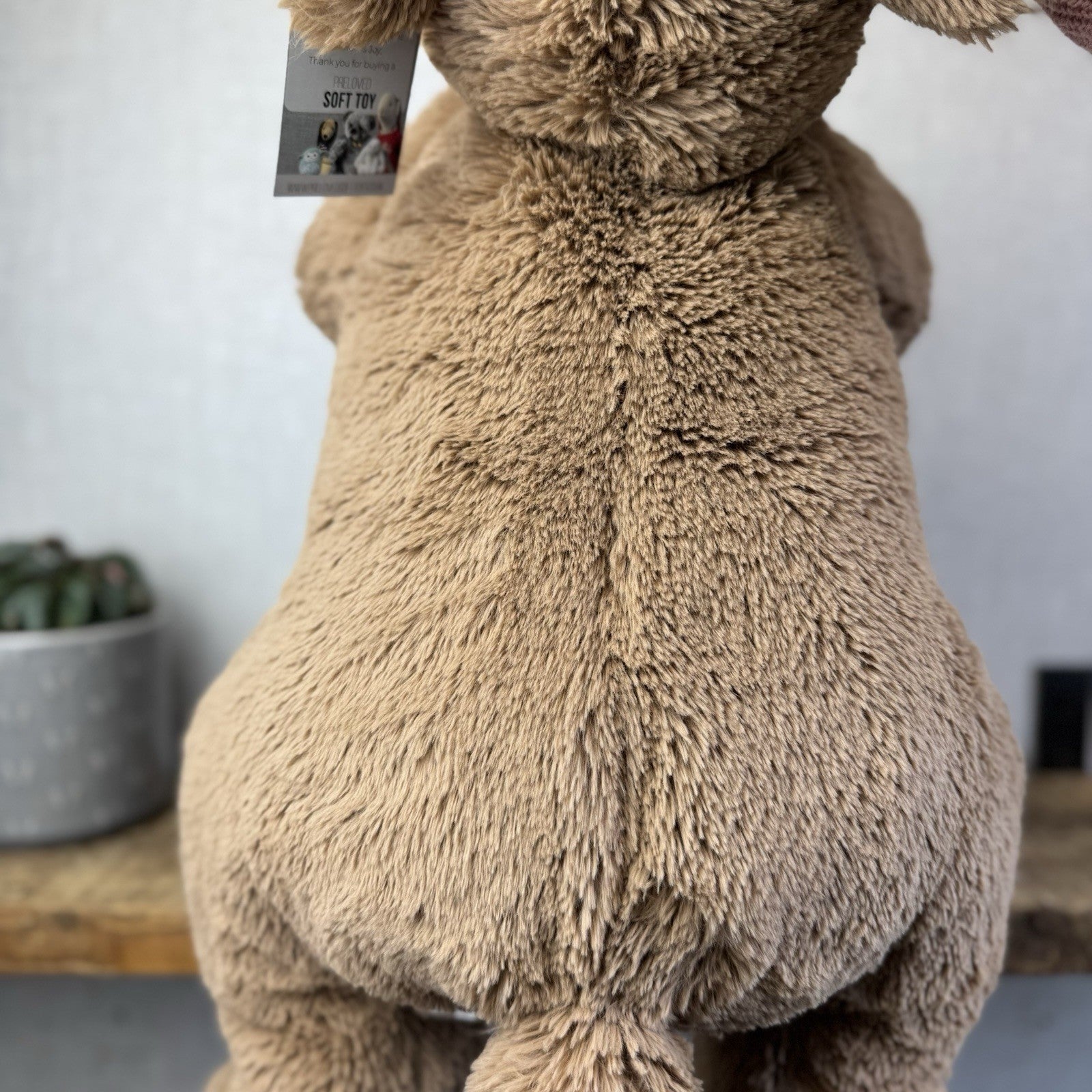 Jellycat Large Laying Woody Bear - Huge Brown Beanie Bear Large Retired 25”