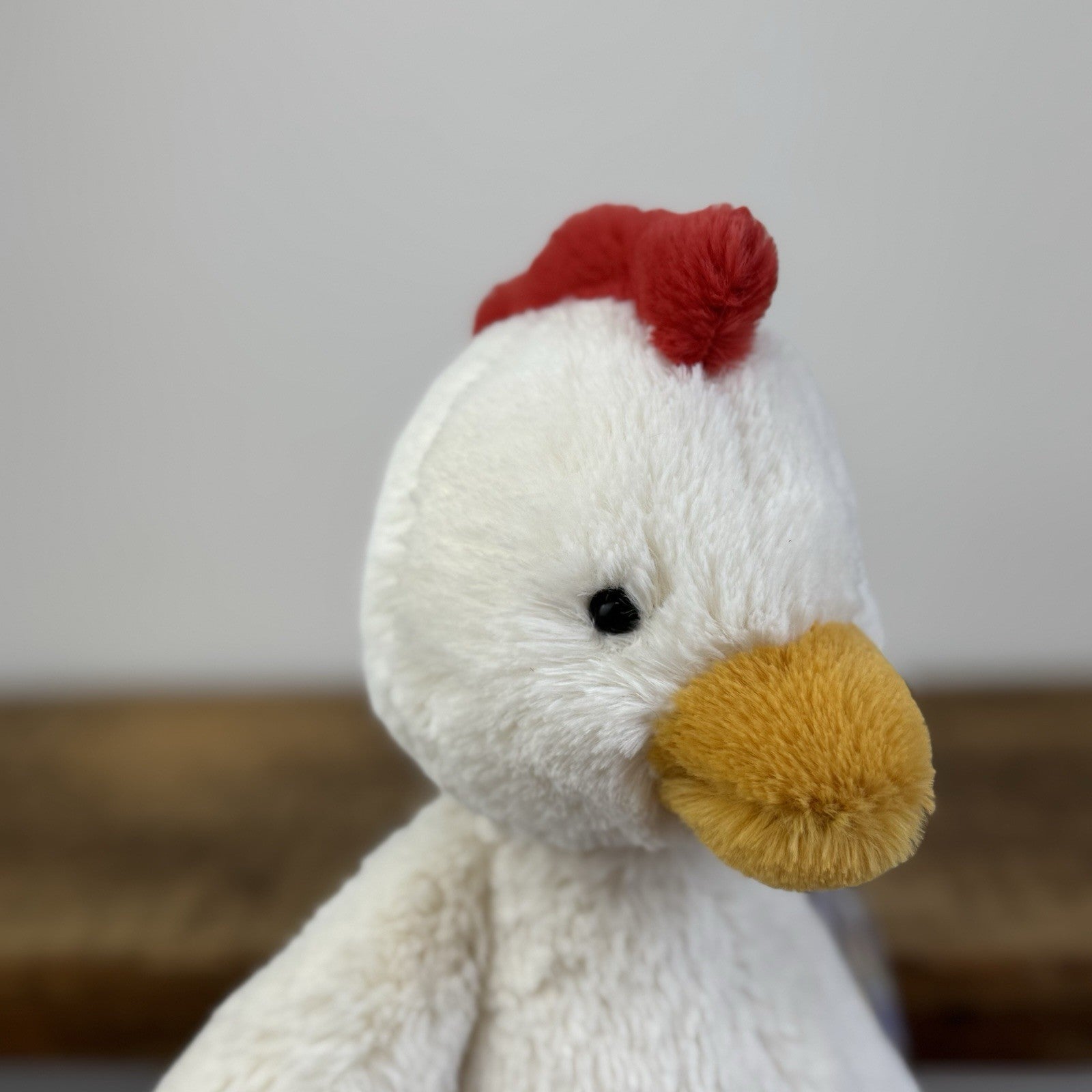 Jellycat Bashful White Chicken - Medium Fluffy Farm Animal Rare/Retired 12"
