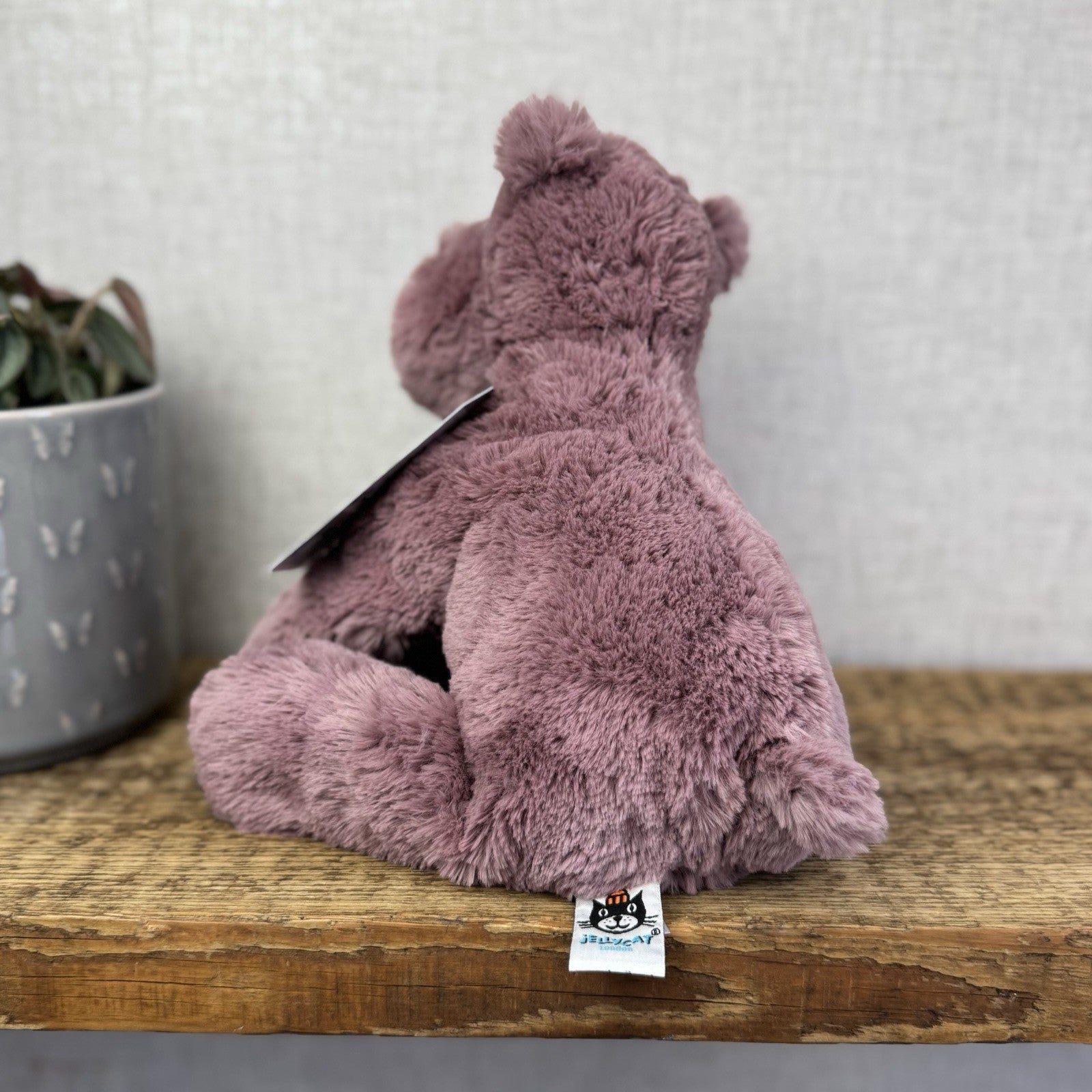 Jellycat Medium Huggady Hippo - Floppy Hippo  Purple Plush Soft Toy 10" (#2)