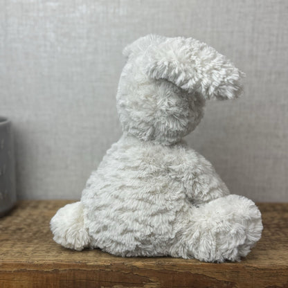 Jellycat Medium Fuddlewuddle Grey Bunny Rabbit - Texture Sitting Bunny 9” Rare