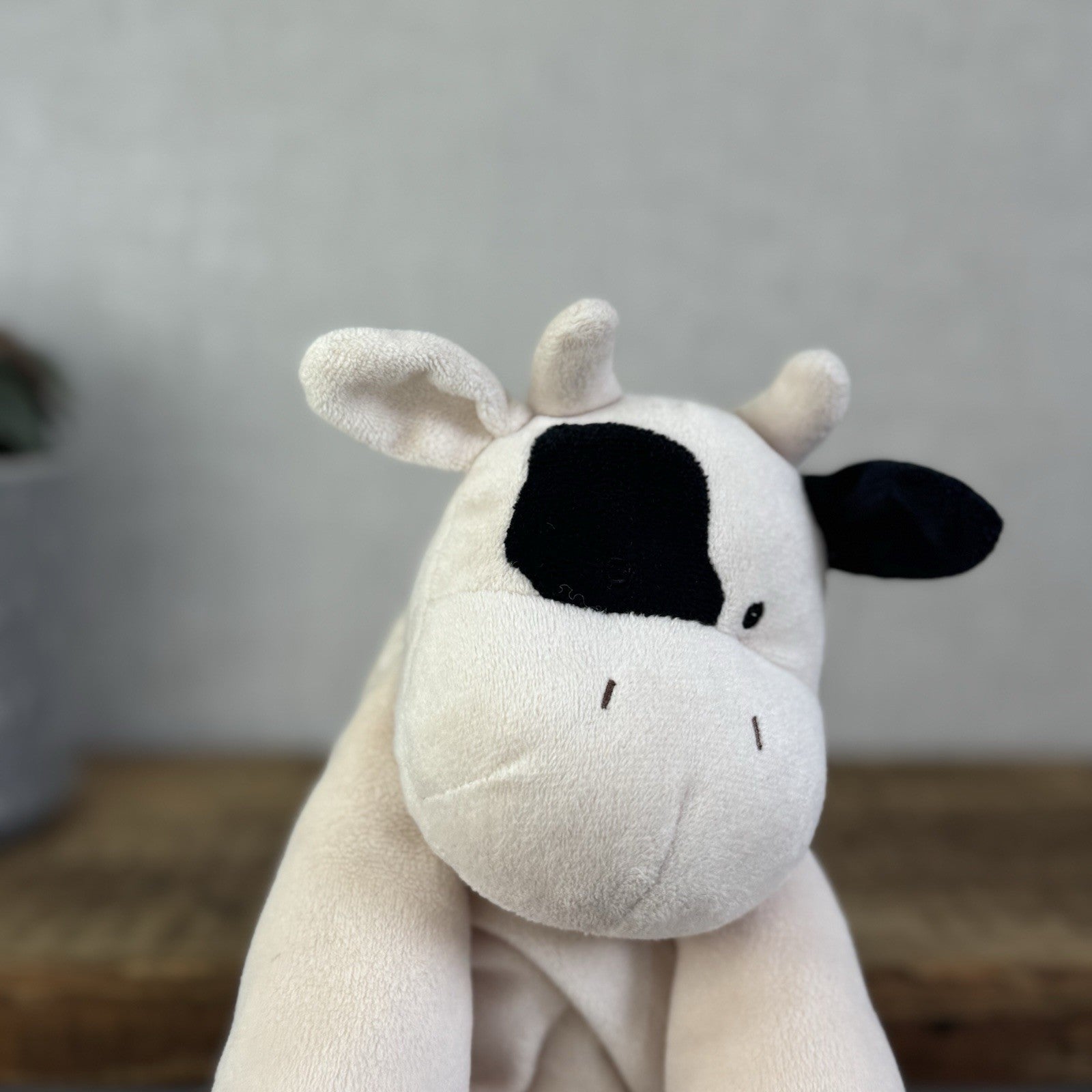 Jellycat Dozy Dou Cow - Floppy Beanie Cow Plush Retired Cream/Black 12"