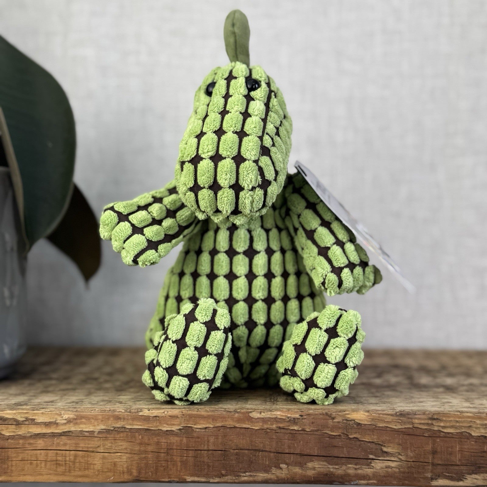 Jellycat Small Cordy Roy Dino - Small Green Corduroy Doppy Dino Beanie Plush 8"