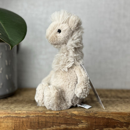 Jellycat Small Bashful Llama - Little Llama Light Beige Beanie Plush Teddy 8”