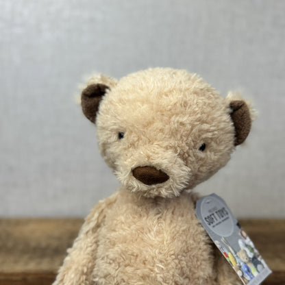 Jellycat Medium Vintage Bear - Vintage Light Brown Bear Beanie 12” Rare (#2)