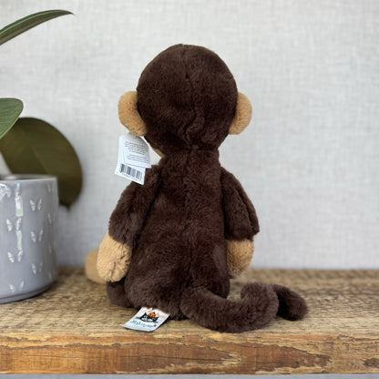 Jellycat Wumper Monkey - New With Tags Deep Brown Monkey Soft Beanie Retired 12”