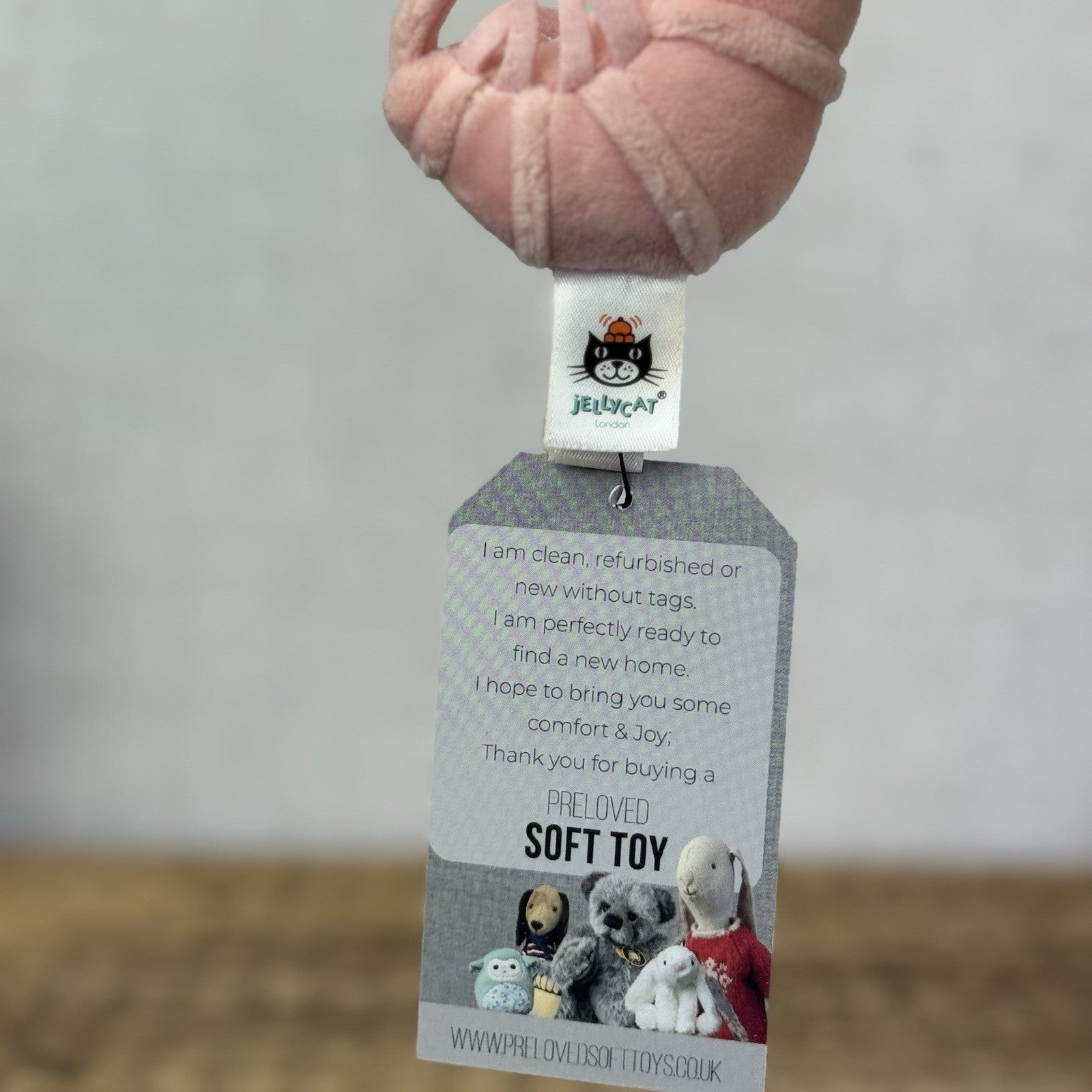 Jellycat Sensational Seafood Shrimp - Small seafood Play Toy Retired 4"