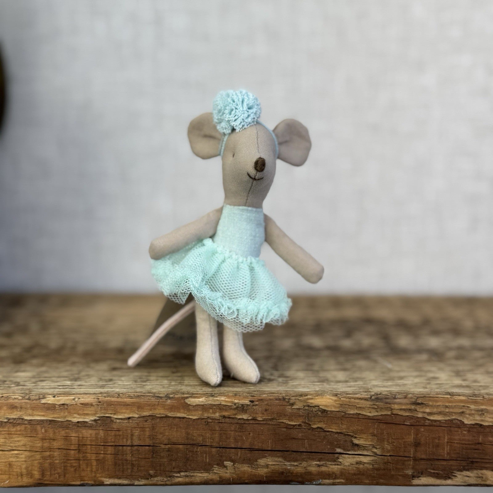 Maileg Ballerina Mouse - Little Sister Mint Pale Blue Ballet Mouse Mice New Tags